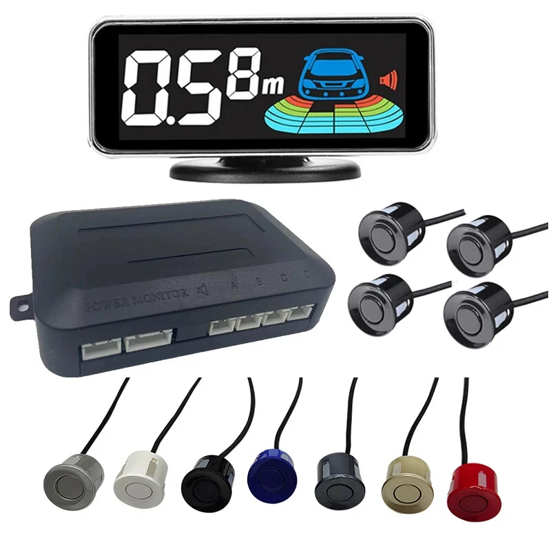 Multiple Radar Parking Sensor Kit Backlight LED Display System Backup Monitor - Image 4 of 4
