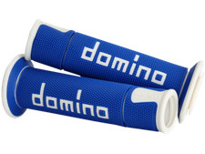 Domino "A450" Sportbike Grips Blue/White  Open 
