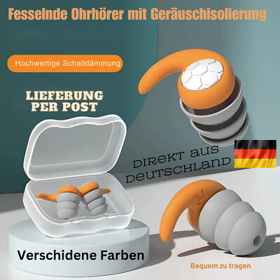 Ohrstöpsel zum Schlafen Gehörschutz Schaumstoff Earplugs Ruhiger Schlaf Farben