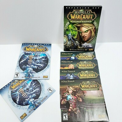 PC World of Warcraft Wrath of the Lich King & Burning Crusade Expansion Sets