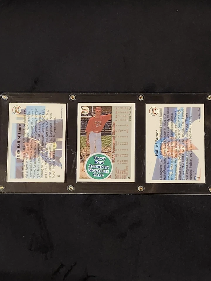 Série de autógrafos autênticos FRONT ROW. Hall da Fama Ernie Banks Willie Stargell - Imagem 3 de 4
