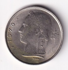 BELGIUM 1976  1 franc  KM#143 - French text R.115A  circulated