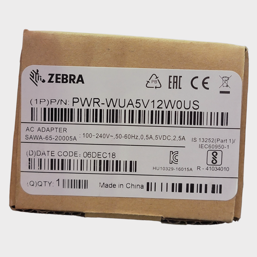 Zebra PWRWUA5V12W0US Power SUPPLY 5 V, 2.5 A US Plug eBay
