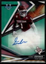 2023 Bowman Best GREEN Tony Grimes Texas A&M Aggies Auto #BA-TG 83/99
