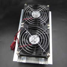 Thermoelectric Peltier Refrigeration Double Cooling System Kit Cooler Fan DIY