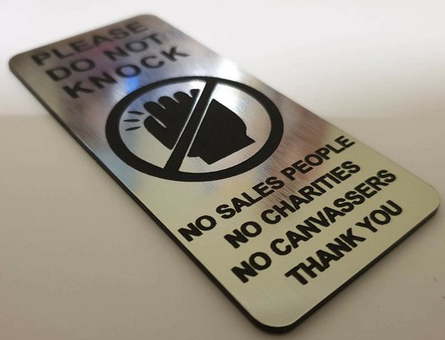 Please Do Not Knock Sign Plaque No Sales People No Charities No Canvassers - Picture 25 of 124