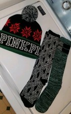 Lot VS PINK Stocking Hat And Socks