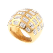 Gold Tone Fashion Stainless Steel Ring- KLS034-G8