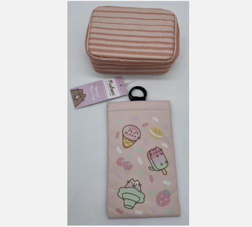 Thirty-One Peach Striped Jewelry Travel Case Thermal Phone