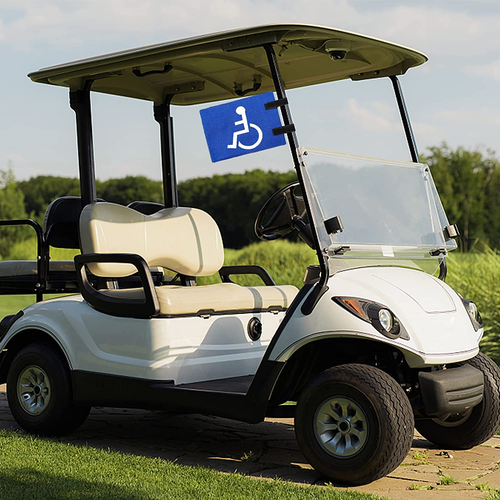 Disable Golf Cart Flag with Straps, Easy to Install Handicap Flags for Golf Cart - Picture 7 of 12