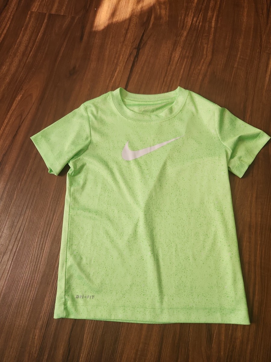 NIKE DRI FIT SHIRT BOYS KIDS SIZE 6 NEON GREEN | eBay