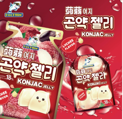 Delicious Konjac Jelly 4 flavours (Mango/Peach/Lychee/Grape)300g x