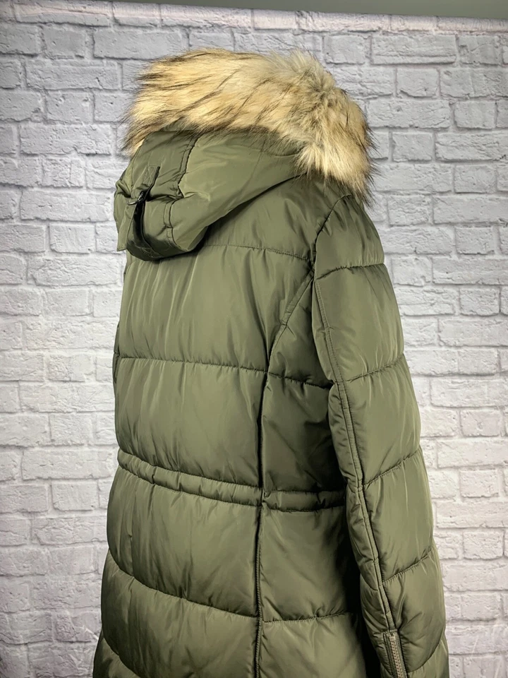 Parka acolchada acolchada para mujer DKNY XL verde oliva Foto 3 de 4