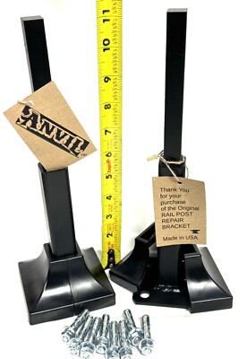 RAILING 6'' Repair bases FIX rusted leg No WELDING slips IN Rails 1'' POSTS PAT P