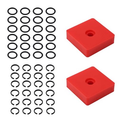 24 Sets 3/8'' Impact Retaining Ring Clip Friction Rings with Black, Red 