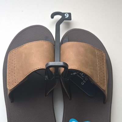 Geox Men's Slide Sandals Brown/Tan Faux Leather US 9 New No Box