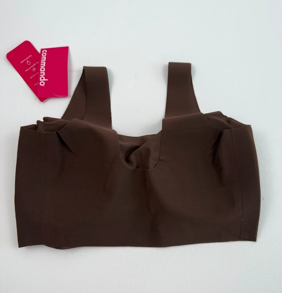 Sujetador Bralette Commando Cissic Cómodo Cuello Redondo Espalda Corredora Marrón Talla S Nuevo con Etiquetas Foto 2 de 4