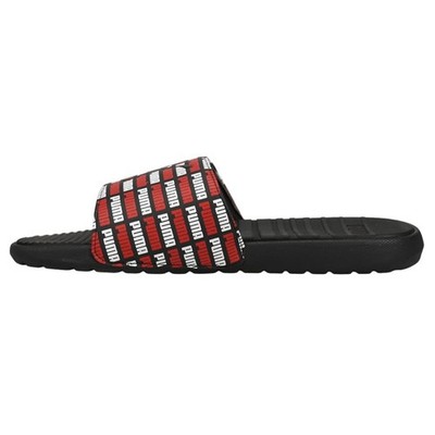 PUMA Cool Cat Echo Slide Mens Sandal 7 DM US BlackWhiteHigh Risk Red