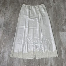 Vintage Christian Dior White Half Slip Skirt Size Large