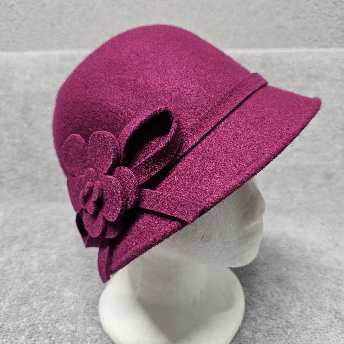 VTG Whittall & Shon Dusty Rose 100% Wool Felt Hat Bow Cloche Bollman Made in USA Pink 100% Wool Vintage Hats for Women for sale | eBay main image 2
