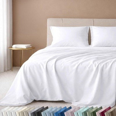 Queen Sheet Set Luxury 600 Thread Count Sateen 100% Cotton Deep Pocket Queen