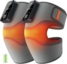 IKEEPFIT Cordless Heated Knee Massager with Vibration Pair 