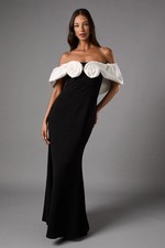 Coast Mono A-Line Dress Womens Black Tie Dresses