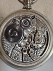 ILLINOIS OPEN FACE AMBASSADOR MODEL 16 SIZE 19 JEWEL NICKEL FINISH POCKET WATCH — photo 10