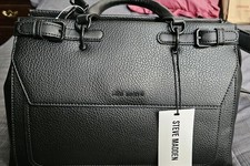 Steve Madden Bag Black Pebble BCarbon Satchel Handbag NWT