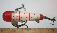 Vintage Frank Mizera Wood Cheater Spearing Decoy Lure Ely, MN 1930s-50s-Neat!!