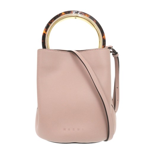 AUTHENTIC MARNI PANNIER Pannier pink Leather 2way Hand Bag