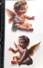 Lot of 2 Baby Angels Dress Diaper Roses SINGLE LAYER Embellishments 889