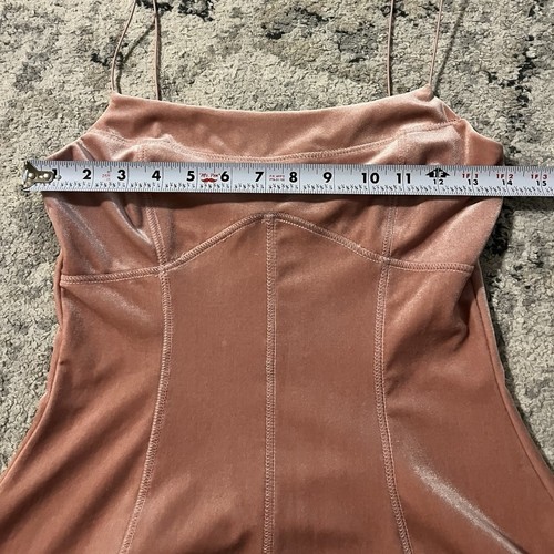 Urban Outfitters Pink Velvet Corset Strappy Mini Dress Balletcore Coquette S - Picture 7 of 7