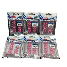 (6) Berkley Powerbait 14pk Ice Action Waxy 3/4” Pink Fishing Lures - 84 Total