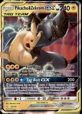 pokemon gx tag team card value Amazon.com: - Charizard & Braixen 22/236 - Cosmic Eclipse - Pokemon Ultra Rare Pokemon Trading Card Game Sun