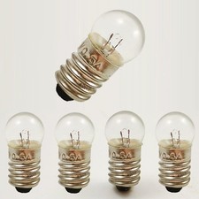 E10 Mini Light Bulb 4.8V 0.5A 2.4W Screw Base Lamp Flashlight DIY 10 Pack