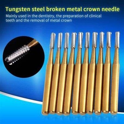 Dental Tungsten Steel Carbide Burs Crown Metal Cutting For High Speed FG-1957