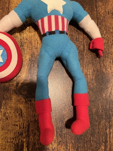 Captain America Ultimate Marvel Plush Doll VTG 2001 Kellytoy Superhero - Picture 4 of 12