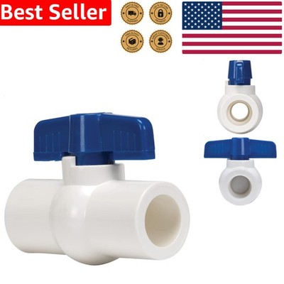 Durable 1 Inch PVC Schedule 40 Ball Valve Solvent x Solvent 150 PSI Connector