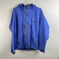 GOLITE Full Zip Jacket Gore-Tex Grey/Blue Paclite Shell Windbreaker Men's Lg