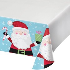 Jolly Christmas Characters Paper Tablecloth 54" x 96" Christmas Tableware