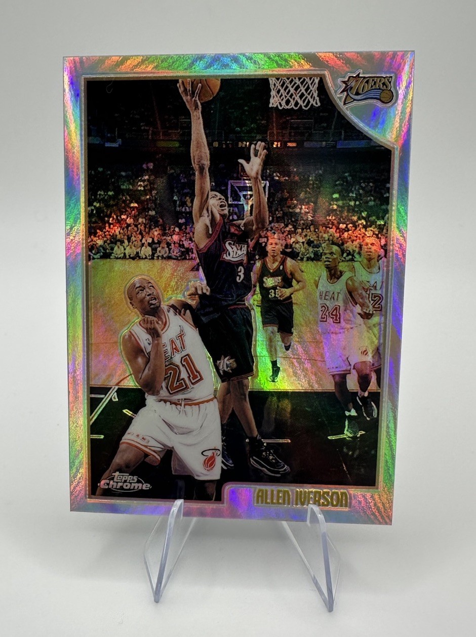 1998-99 Topps Chrome Basketball NBA Allen Iverson #160 Refractor
