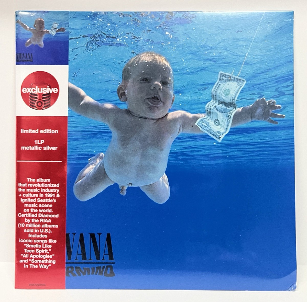 Nirvana Nevermind Limited Edition Metallic Silver Vinyl LP Record