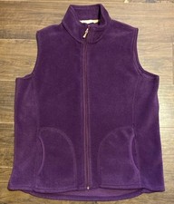Woolrich Full Zip Up Lightweight Fleece Vest Purple Size Large EUC