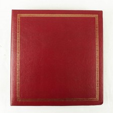 Burgundy 49-Page 3-Ring Photo Album Removable Pages 11.5x11x3in