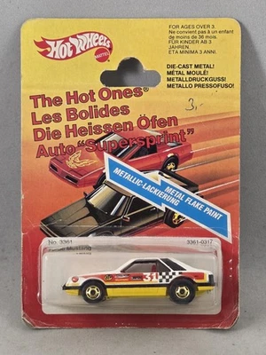 Hot Wheels The Hot Ones Ford Turbo Mustang Nr. 3361 Blackwall Malaysia OVP card - Bild 1 von 4