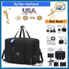 Waterproof 22x14x9 Carry-On Duffle Bag 40L Lightweight Travel Bag for Women M...