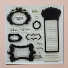 Close To My Heart ANNOTATIONS My Acrylix Cling Stamp Labels, Tags, Junk Journal