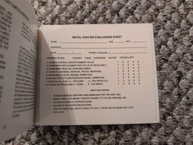 Metal Fighter Nintendo NES Color Dreams Instruction Manual Booklet Registration