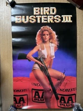 WINCHESTER BIRD BUSTER III SEXY GIRL HUNTING ADVERTISING SHOTGUN POSTER 17x28”